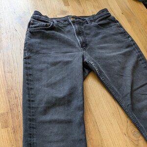 B Sides black mid-rise straight leg jeans